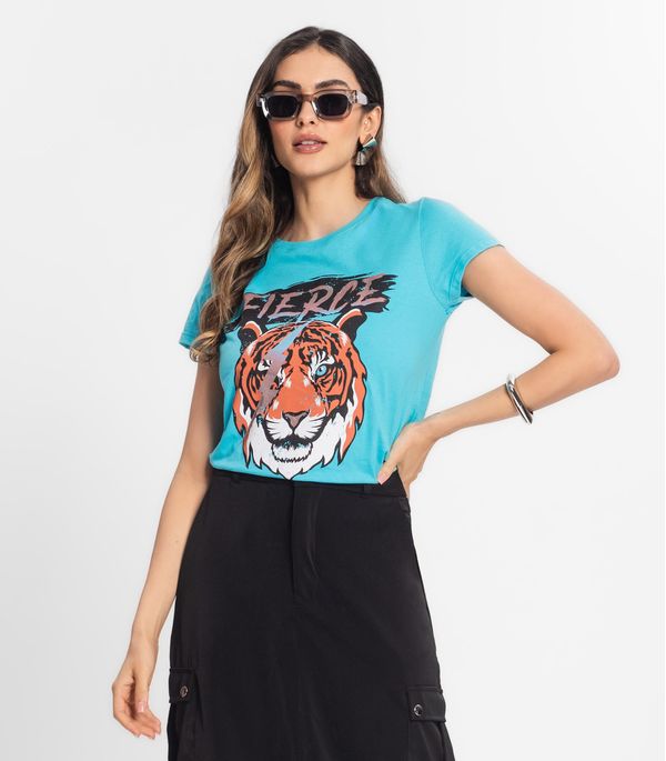 Blusa T-Shirt Feminina Estampada Select Azul M