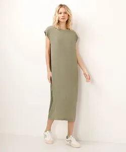 vestido midi muscle tee texturizado verde P