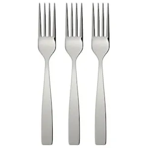 Conjunto de Garfos para Sobremesa Euro Home Lisos Inox - 3 Peças