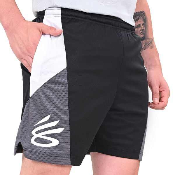 Bermuda de Basquete Masculina Under Armour Curry Spash GG Preto