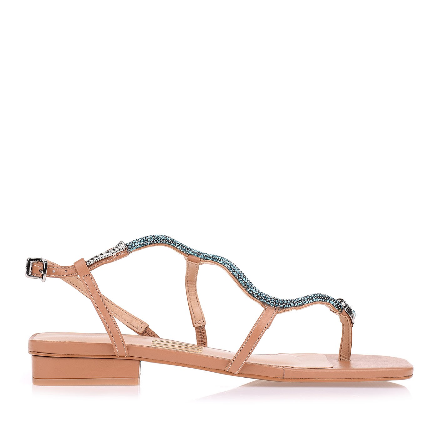 Flat Salto Baixo New Couro Tan
