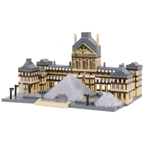 Kit de Construção Arquitetônico Louvre, Peças 3377, GENITEEN G 0034, Cinza 110v