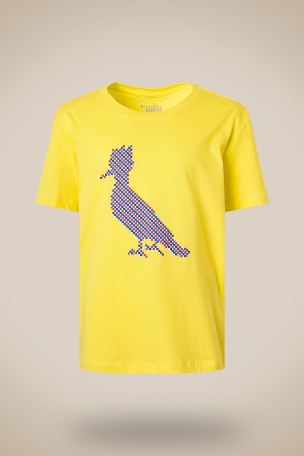 Camiseta Mc Mini Est Pica Pau Pixel Amarelo Vibrante - 14
