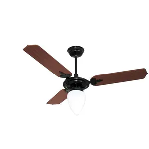 Ventilador de teto 220V com 3 pás Wind preto e mogno Ventisol