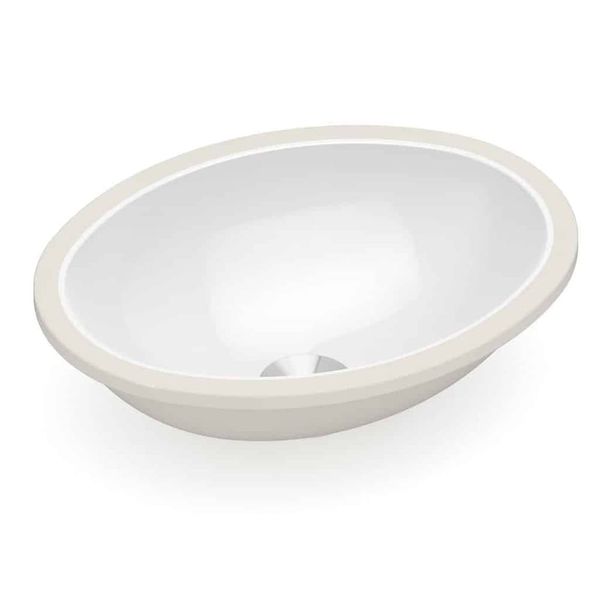 Cuba de Embutir Louça Oval SMSL Branca 39x30cm Celite Cuba de Embutir Oval Branca 39x30cm Louça Celite SMSL