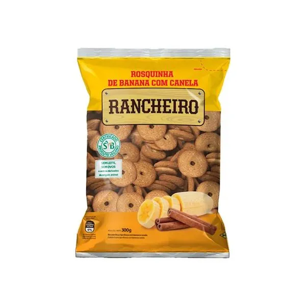 Rosquinha Rancheiro Banana e Canela 300g ROSQUINHA RANCHEIRO BANANA+CANELA 300G