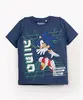 camiseta infantil de algodão manga curta sonic azul 4