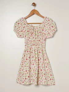 Vestido Anarruga Juvenil Para Menina - ROSA 14