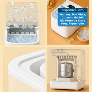 Mini Máquina de Fazer Gelo Doméstico Branco A-BI
