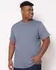 Camiseta Plus Size Masculina Algodão Peruano Azul G3
