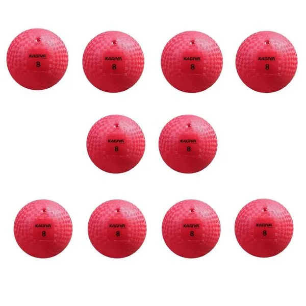 Kit 10 Bola de Iniciação Infantil N8 para Recreação em Borracha Vermelho Kagiva Kit 10 Bola de Iniciação N8 para Crianças em Borracha Vermelho Kagiva