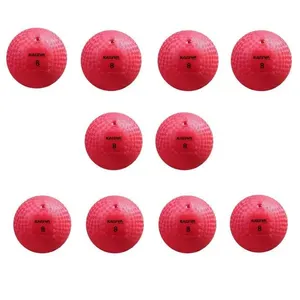 Kit 10 Bola de Iniciação Infantil N8 para Recreação em Borracha Vermelho Kagiva Kit 10 Bola de Iniciação N8 para Crianças em Borracha Vermelho Kagiva