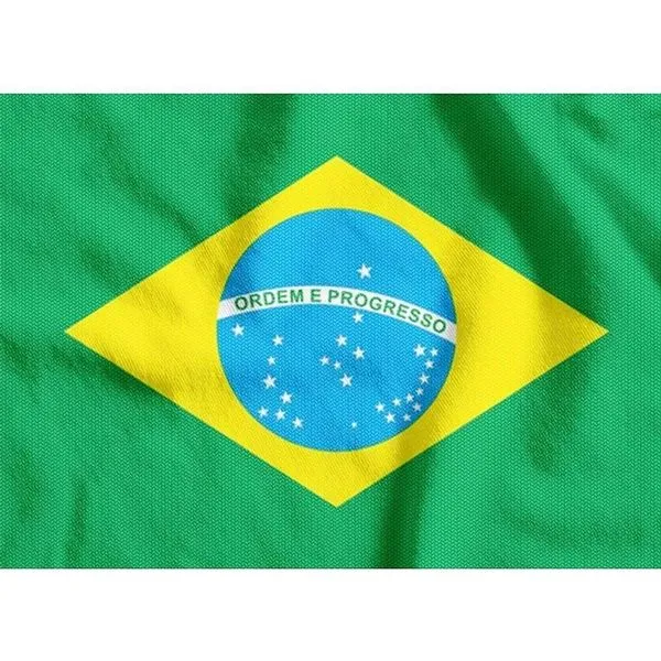 Bandeira do Brasil em TNT 1,40x1,03m para Decoração Patriótica e Copa do Mundo Verde Supper Bandeira do Brasil TNT 1,40x1,03m Decoração Patriótica Supper