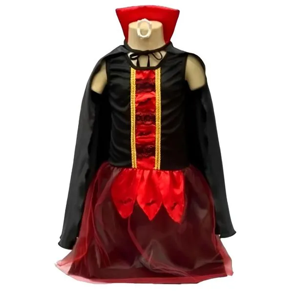 Fantasia Infantil Vampira Ione E Eduardo Tamanho GG 8/9 Anos (MP)