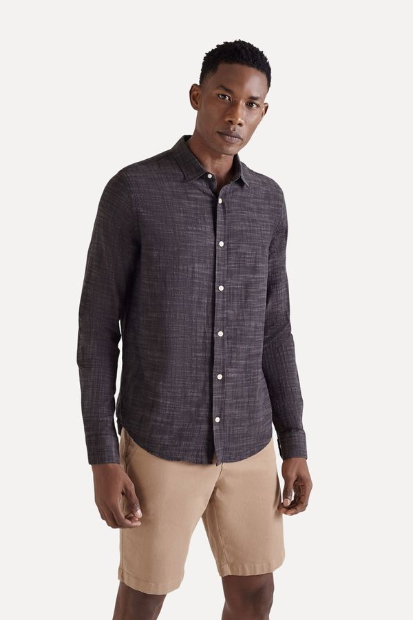 Camisa Listrada Flame Leve Preto - M