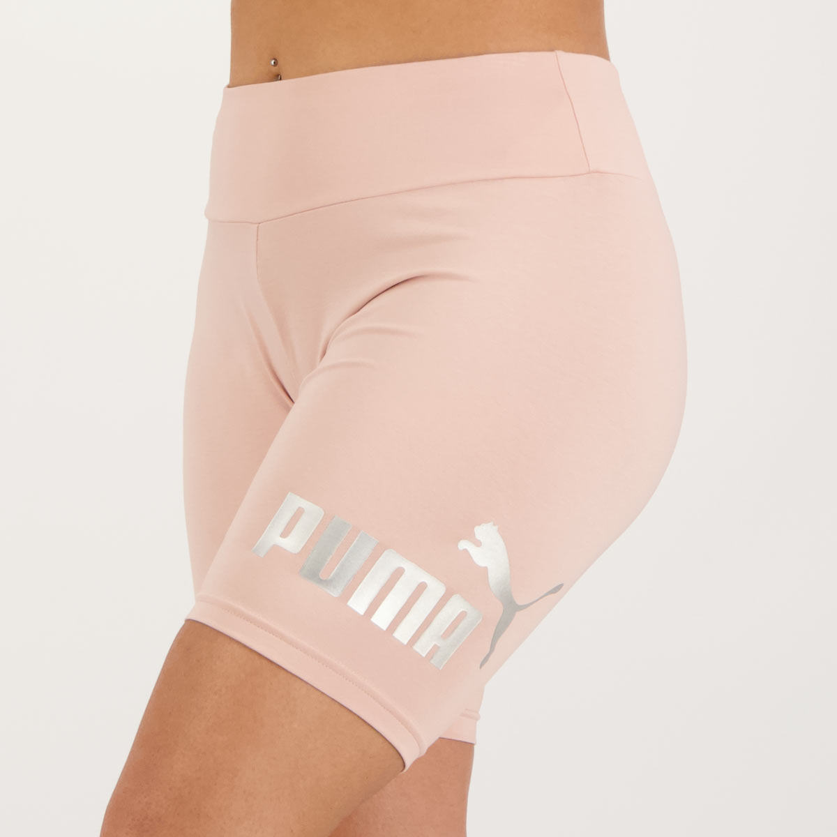 Shorts Puma ESS+ Metallic 7 Feminino Rosa