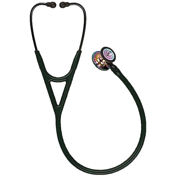 Estetoscópio Littmann Cardiology IV 6240 - Preto com Rainbow Alto Polimento - Conector Preto