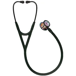 Estetoscópio Littmann Cardiology IV 6240 - Preto com Rainbow Alto Polimento - Conector Preto