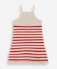 vestido infantil de tricot listrado bege 12