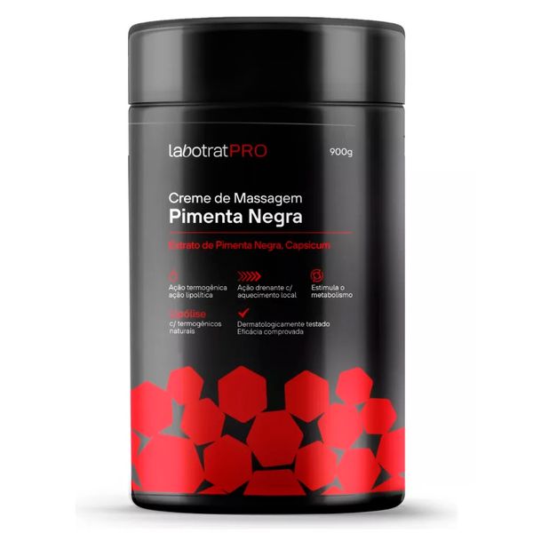 Creme De Massagem Labotratpro Pimenta Negra 900G