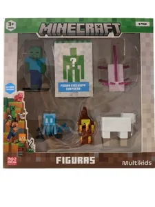 Minecraft - Pack com 6 Figuras - Modelo 2 - Multikids