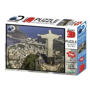 Quebra-Cabeça 3D - 500 Peças - Corcovado - Multikids