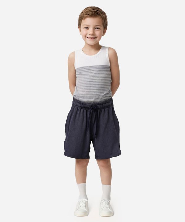 bermuda boardshort infantil lisa azul 10