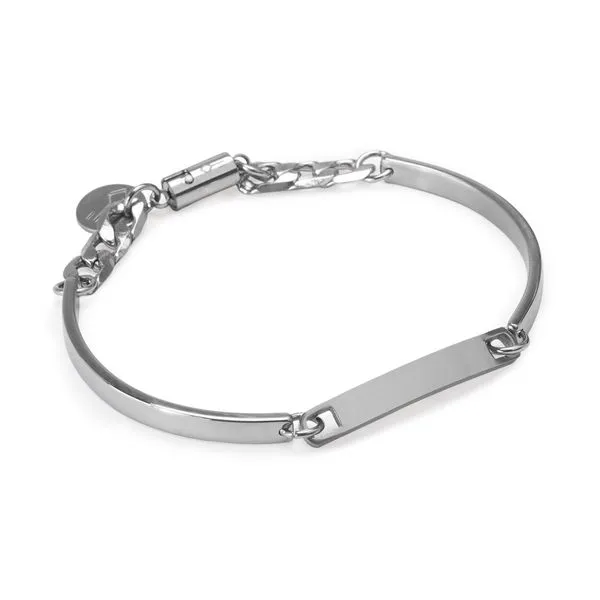 Pulseira Bronny de Aço Personalizável Prata G-GG