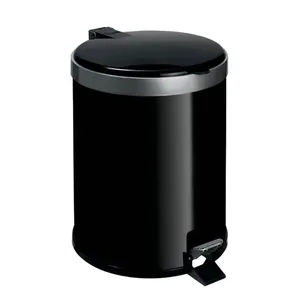 Lixeira Plastica Com Pedal 12 Litros Preto - Viel 3543