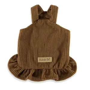 Jardineira para Cães Bichinho Chic Marrom G