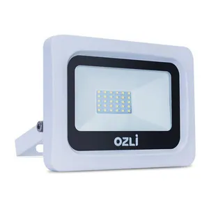Refletor Led Slim 50w 6500k Bivolt Ip65 Carcaça Branca Alta Luminosidade