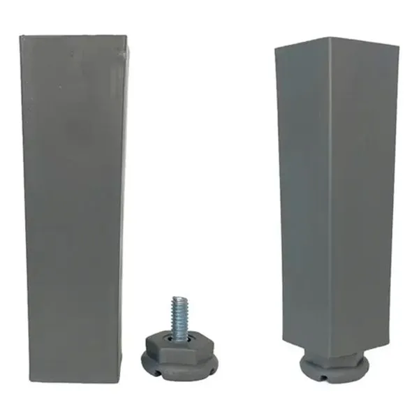 Kit Pé de Gabinete Quadrado Indart 170mm Cinza - 1 Unidade 2167601