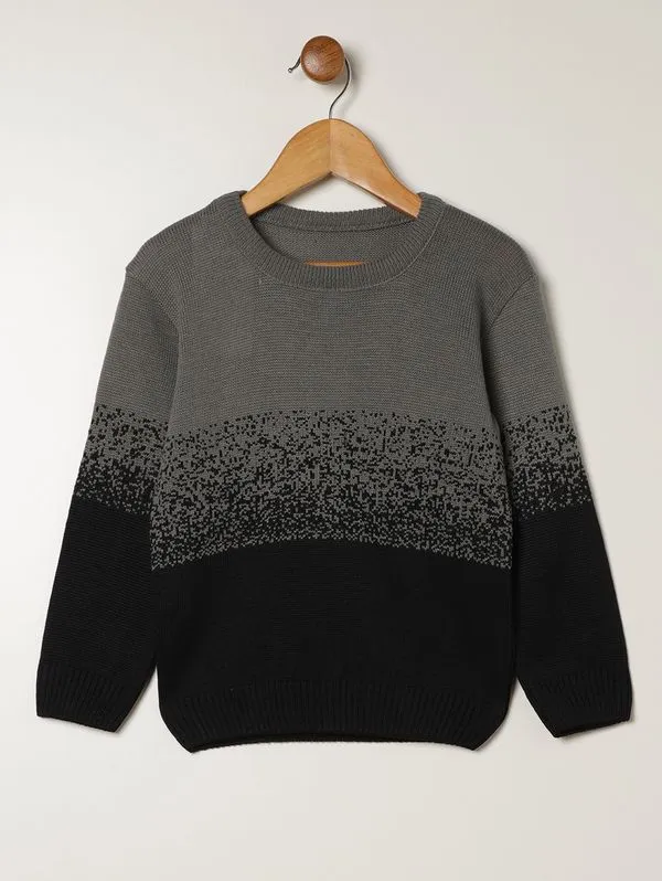 Blusão Tricot Infantil Para Menino - PRETO/GRAFITE 4