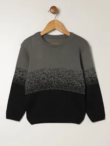 Blusão Tricot Infantil Para Menino - PRETO/GRAFITE 4