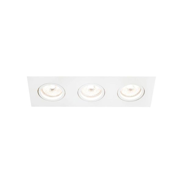 Spot De Embutir Newline Lisse Ii Para 3 Lâmpadas Ar70 Gu10 Bivolt Branco
