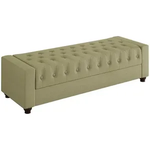 Recamier Calçadeira Bau 160 Cm Pes Mdf Parri Linho Sl 75 Peer Sl 75