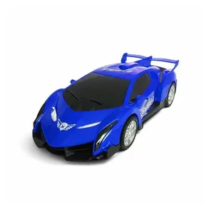 Carrinho de Brinquedo Automático Sports Winner com Luz Som Movimento 360 e Portas Abertas Azul Draik Carrinho de Brinquedo Sports Winner com Luz Som e Movimento Automatico Azul Draik