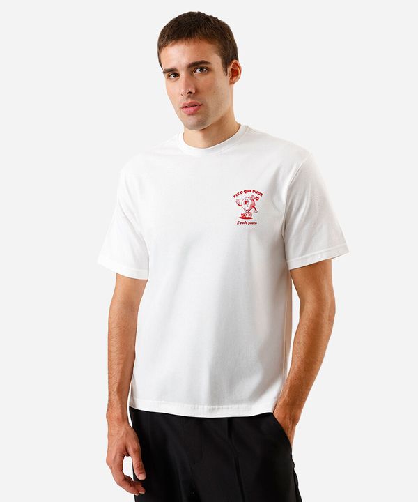 camiseta masculina de algodão estampada off white P