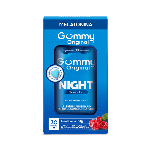 Suplemento Alimentar Gummy Night Melatonina Sabor Framboesa 30 Gomas