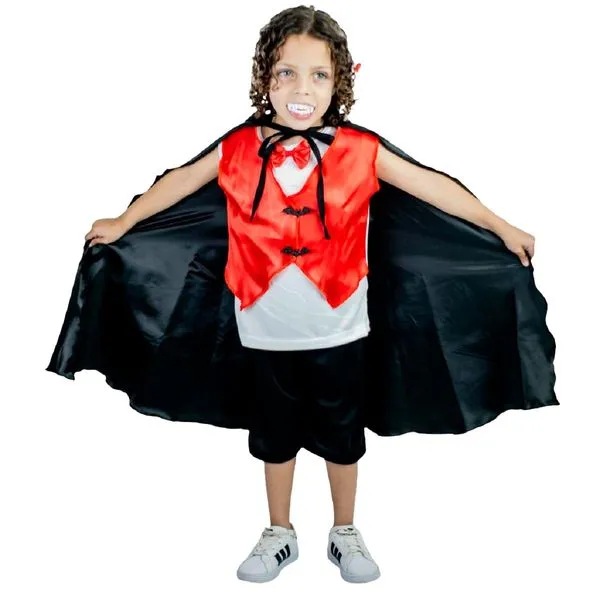 Fantasia Infantil Vampiro Ione E Eduardo Tamanho GG 8/9 Anos (MP)