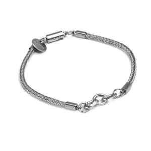 Pulseira Louer de Cabo de Aço Prata M