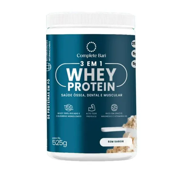 Whey Protein 3 em 1 Neutro Complete Bari 525g