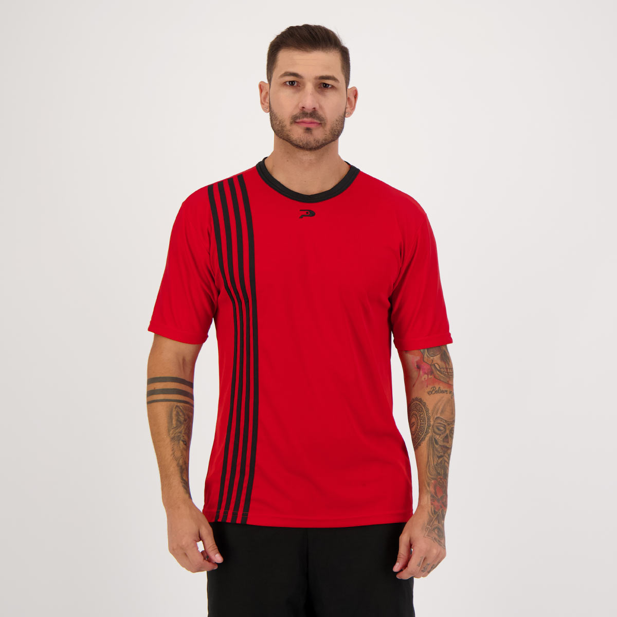 Camisa Placar Kanela Vermelha e Preta