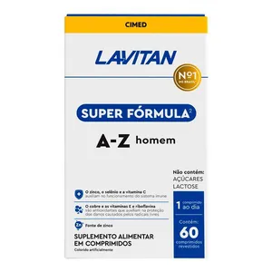 Multivitamínico Lavitan Super Fórmula A-Z + Homem 60 Comprimidos