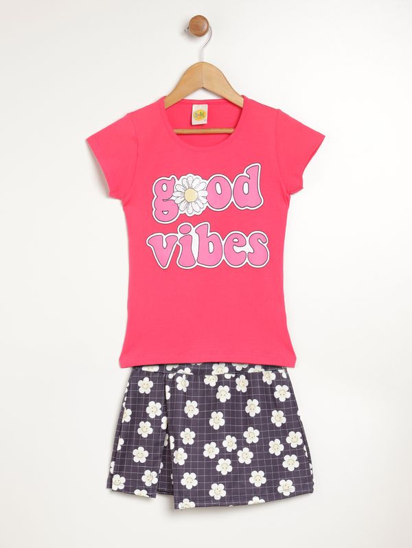Conjunto Curto Juvenil Para Menina - PINK 10