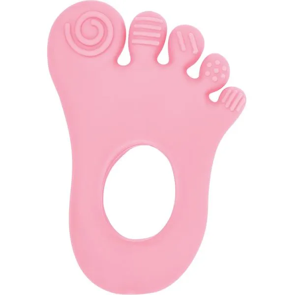 Mordedor Pezinho Alivio Gengiva Bebe Com Texturas Buba Rosa