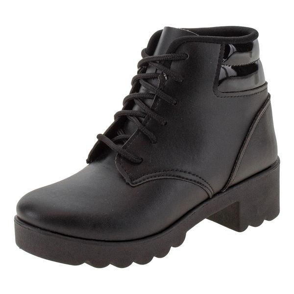 Bota Coturno Infantil Kidy - 1350042 VERNIZ/PRETO 34