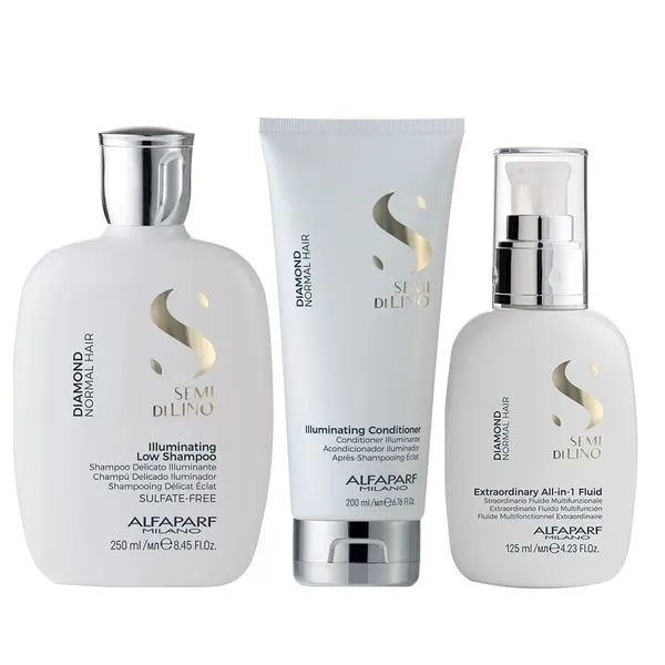 Kit Multifuncional Alfaparf Semi Di Lino Diamond Illuminating Pequeno