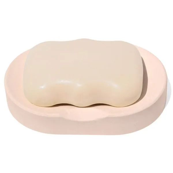 Saboneteira Porta Sabonete Banheiro Oval 11cm Em Cimento Palha