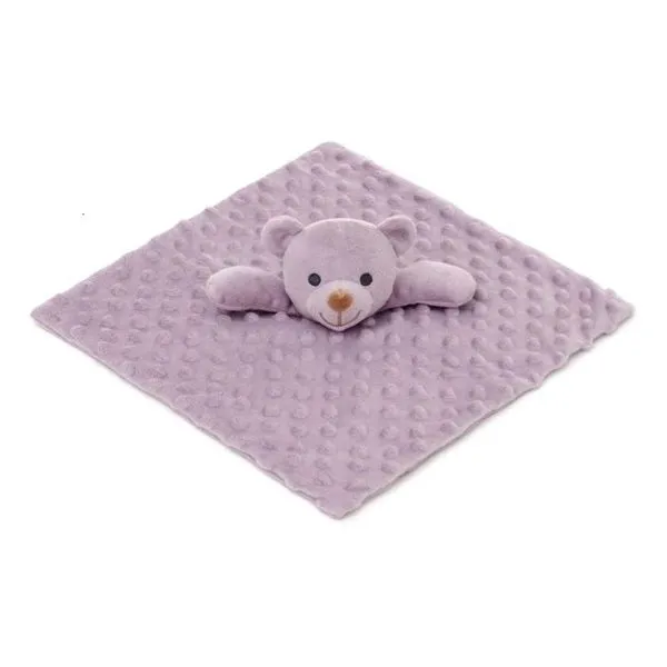 Naninha Bebê Loaní Urso Pipoca 30x30cm Lilás 3146 (MP)